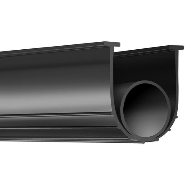 Garageporttætningsbundgummi, U-form + O-ring, 16 fod vejrbestandig, 5/16" T-ender, 3 3/4" bredde, sort. Ideel til døre.