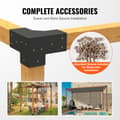 Pikkukuva 5 / 9: Pergola kannatinsarja 101x101mm, 4 kpl Heavy Duty kulmakiinnike, helppo asentaa puupalkkeihin ulkotiloissa.