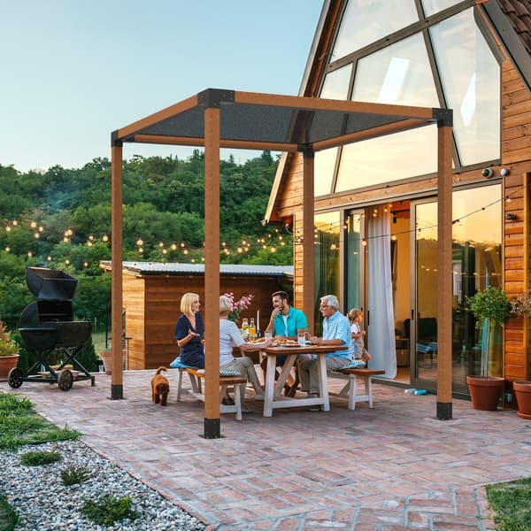 Pergola kannatinsarja 101x101mm, 4 kpl Heavy Duty kulmakiinnike, helppo asentaa puupalkkeihin ulkotiloissa.