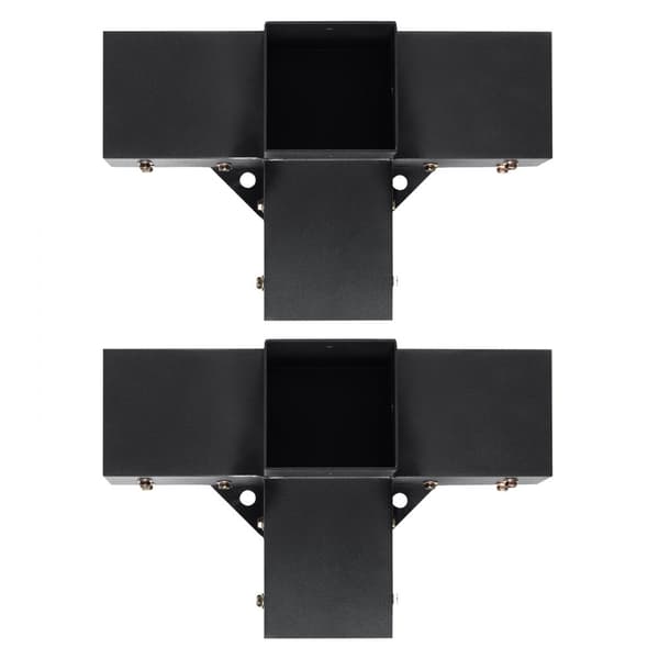Pergola Beslag Kit 101x101mm, 2 stk 4-vejs Hjørnebeslag, Stærk konstruktion til DIY, Nem montering af træ til lysthuse og havemøbler.