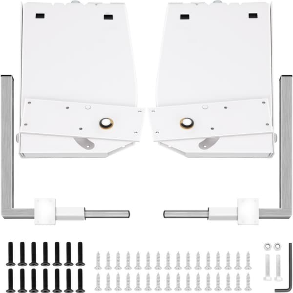 Murphy vægmonteringsfjedre - Robuste hardware til DIY-sæt til king/queen seng (lodret), hvid. Ideal til pladsbesparelse.