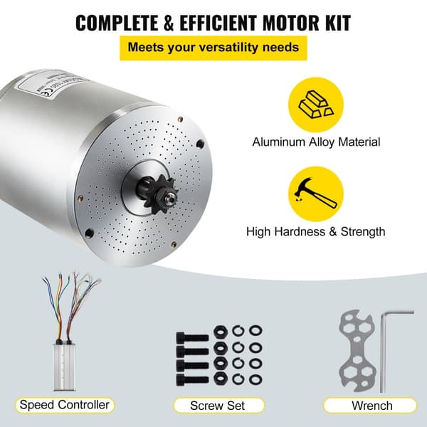 3000W 72V borstlös motor, elektrisk skotermotor med 4900 rpm för minicykel, fyrhjuling och gokart.