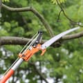 Miniatyrbillede 8 af 9: Manuel stangsav, 7,3-27 fod, justerbar til beskæring af grene. Skarp stålklinge og letvægts glasfiberhåndtag ideel til palmer og buske.