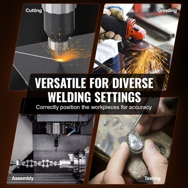 50KG Roterende svejsepositioner 0-90° - Positioneringsdrejebord med justerbar hastighed 0,5-6RPM. Effektiv og præcis!