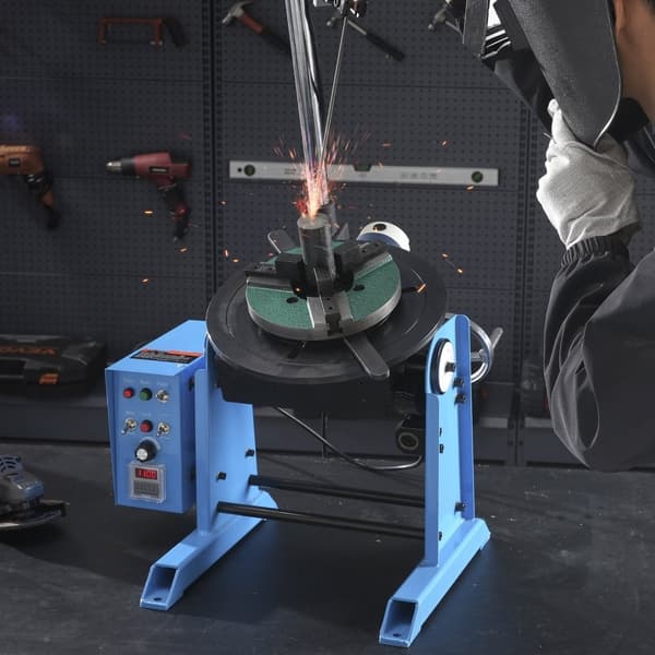 50KG Roterende svejsepositioner 0-90° - Positioneringsdrejebord med justerbar hastighed 0,5-6RPM. Effektiv og præcis!