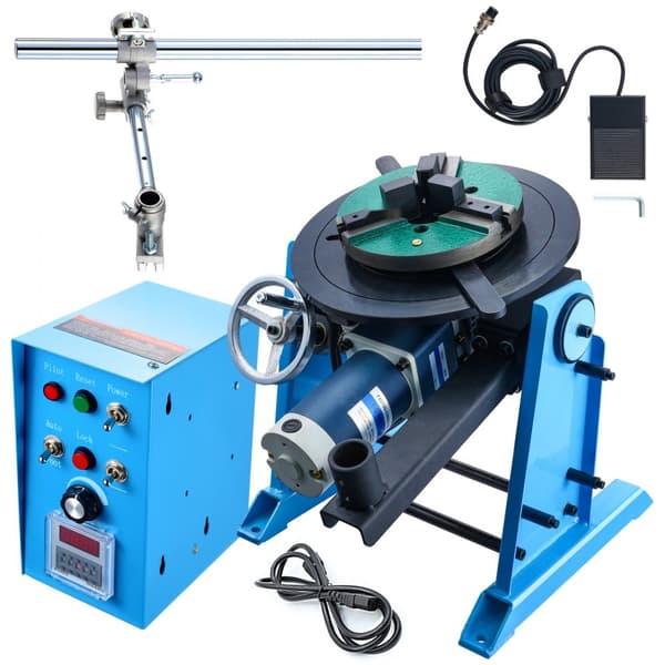 50KG Roterende svejsepositioner 0-90° - Positioneringsdrejebord med justerbar hastighed 0,5-6RPM. Effektiv og præcis!