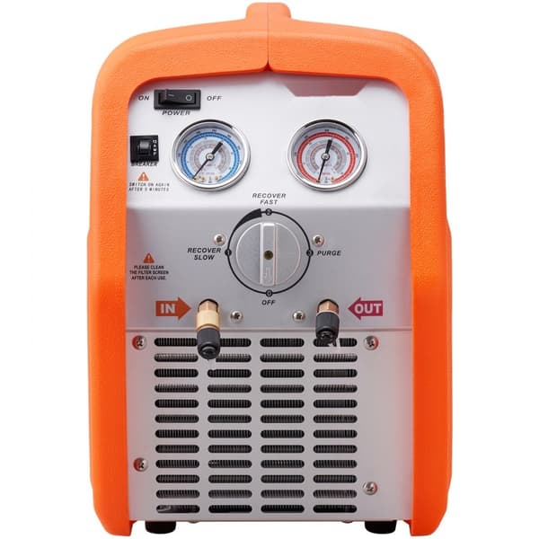Bærbar 3/4 HP kølemiddelgenvindingsmaskine - Effektiv AC-genvinding med højtryksbeskyttelse, 220-240V, til HVAC og bilklima.