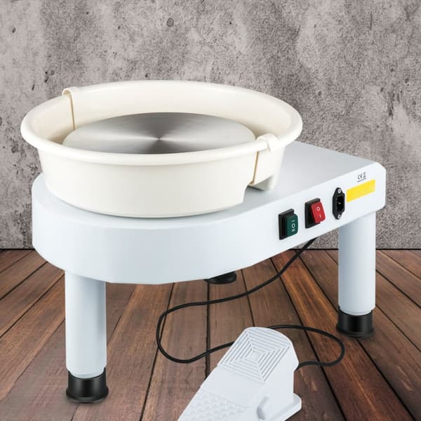 Keramikhjul, 14-tums keramisk maskin, 0-300 rpm, justerbara lyftben, avtagbar bassäng, skulpturverktyg DIY 220V