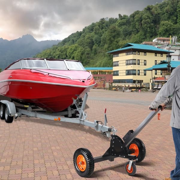 Justerbar trailer dolly, 1500 lbs kapacitet, 2-i-1 trailer mover med justerbar højde (23,6''-35,4''), pneumatiske dæk og universalkompatible