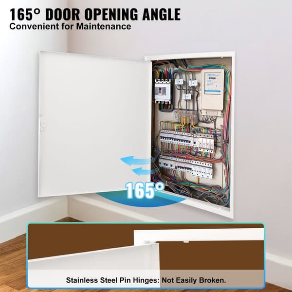 Åtkomstpanel för gips och tak, 24x24 tum, förstärkt dörr, stålvägghålskåpa, lättinstallerad, avtagbar panel för kablar, silver.