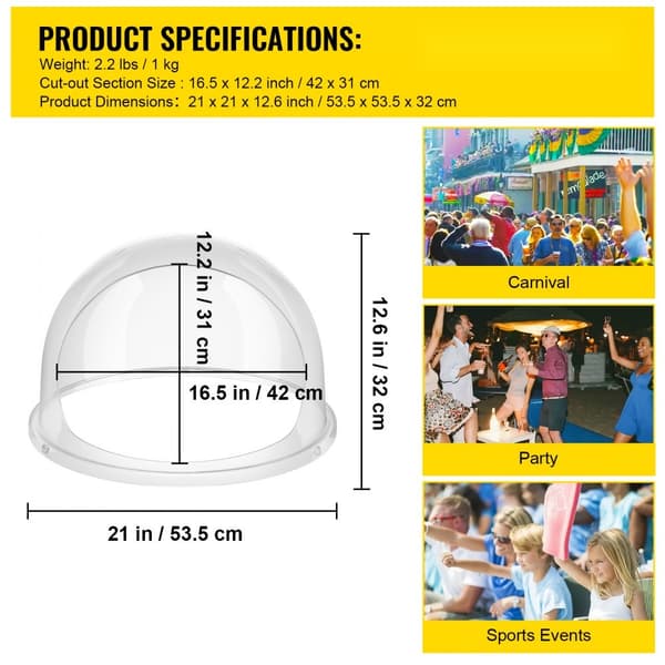 20,5" halkaisijaltaan Karamellipilvi Kansi 52 cm Suojakuori Kaupallinen Karamellipilvikone (vain kansi)