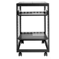 Miniatyrbillede 9 af 9: 15U Open Frame serverrack med justerbar dybde (15''-40''), fritstående eller vægmonteret, plads til netværksudstyr som router og modem.
