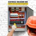 Miniatyrbillede 2 af 9: Elektrisk kabinet 28"x20"x8", UL-certificeret NEMA 4 udendørs, IP65 vandtæt & støvtæt, koldvalset stål, egnet til indendørs og udendørs brug.