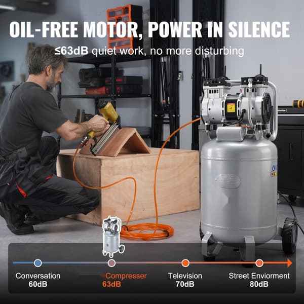 13 gallon luftkompressor 2HK 4 SCFM@90PSI Oljefri kompressor 116PSI
