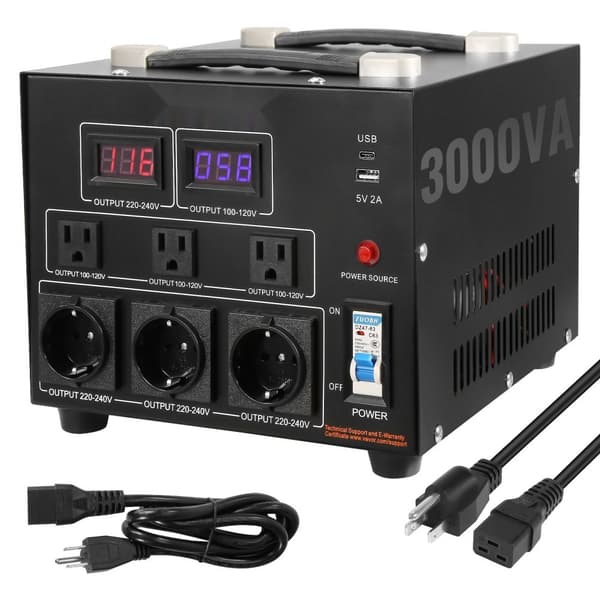 3000W Spänningsomvandlare Transformator Steg Upp/Ned 220V-110V / 110V-220V CE Godkänd