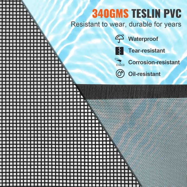 Allasaidat 4 x 72 FT maanalaisille uima-altaisiin, irrotettava turva-aita lapsille, helppo asennus, 340 g PVC-verkko.