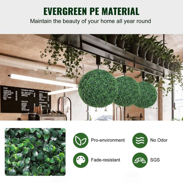 Keinotekoiset 20” puksipuut (2 kpl) pallomaiset topiaarit, täydellisiä sisustukseen, puutarhaan ja juhliin.
