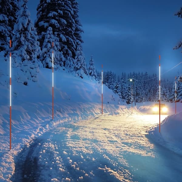 Ajotiemerkit 50 kpl, 48 tuumaa, oranssit heijastavat pylväät, teräsporanterä ja suojakäsineet parkkipaikoille.