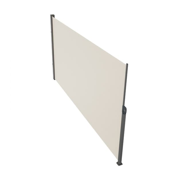 Sisäänvedettävä sivumarkiisi, 79''x 118'', vedenpitävä polyesteri, UV 30+, beige patio- ja terassisuojus.