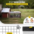 Miniatyrbillede 4 af 9: Hardwareklud 24" x 100' med 1"x1" maskestørrelse, galvaniseret vinylbelagt 16 gauge kyllingetrådshegn, skæretang