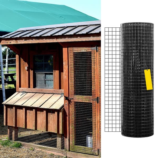 Hardwareklud 24" x 100' med 1"x1" maskestørrelse, galvaniseret vinylbelagt 16 gauge kyllingetrådshegn, skæretang