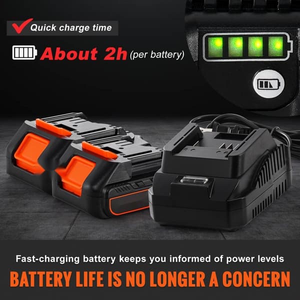 Ledningsfri elektrisk fedtpistol 20V, 2,0 Ah batteri, 10.000 PSI med etui - perfekt til vedligeholdelse og reparation.