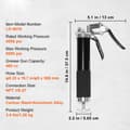Miniatyrbild 7 av 9: Pistolgrepp Fettpistol 6000PSI 14oz Tungt Manuell med Flexslang