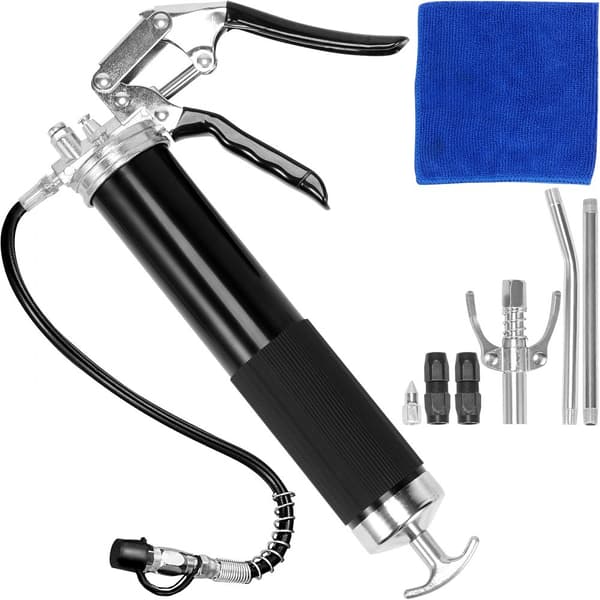 Pistolgrepp Fettpistol 6000PSI 14oz Tungt Manuell med Flexslang