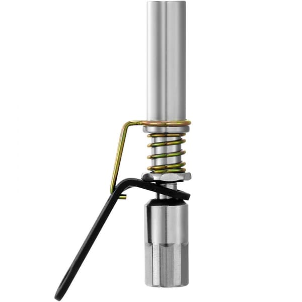 Fedtpistolkobling, 10000 PSI højtryk, 6-kæber låsning, hurtigudløser smørepistolspids med slange/Zerk fittings. Kompatibel med 1/8" NPT til biler.