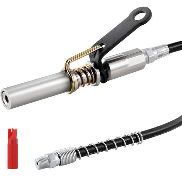 Fedtpistolkobling, 10000 PSI højtryk, 6-kæber låsning, hurtigudløser smørepistolspids med slange/Zerk fittings. Kompatibel med 1/8" NPT til biler.