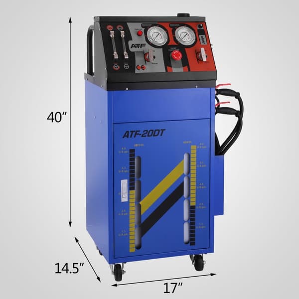 DC 12V automatisk transmissionsvæskeudskiftningsmaskine, skylleequip. Gearvæskeudveksler 0-60 PSI, olieudskifter til benzin og dieseltransmission.