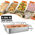 Pikkukuva 4 / 9: 6 Pack Höyrypöytäpannu 20,9 x 12,8 x 5,9 tuumaa, syvä 20,5 l ruostumattomasta teräksestä. Hotellipannut.