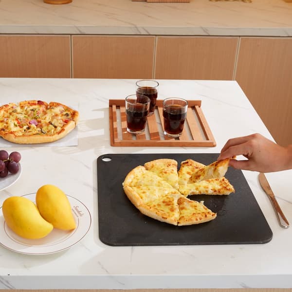 Pizza Steel, 13,5" x 10" x 1/4" hiiliteräspizzakivi, 20x johtavuus, kestävä pizzapannu uuniin ja grillille.