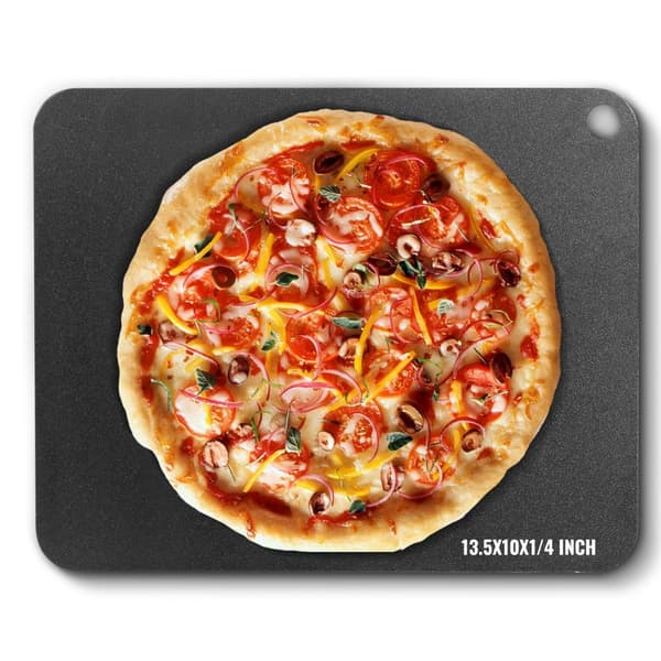 Pizza Steel, 13,5" x 10" x 1/4" hiiliteräspizzakivi, 20x johtavuus, kestävä pizzapannu uuniin ja grillille.