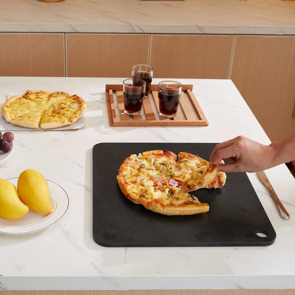 Pizza Steel, 16" x 14,5" x 3/8" pizzateräslevy, esimaustettu hiiliteräs, 20X johtavuus, Heavy Duty -pizzapannu.