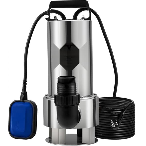 Upotettava 1300W vesipumppu, 20000L/H, 10 m johto, automaattikytkin, ruostumaton teräs ja valurauta puutarhalammikoihin.