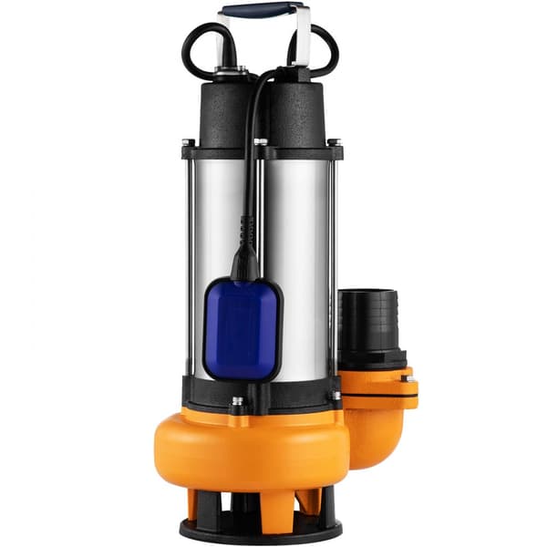 Upotettava 2200W vesipumppu, 60000L/H, 10 m johto, automaattinen kellukekytkin, kannettava ruostumaton teräs.