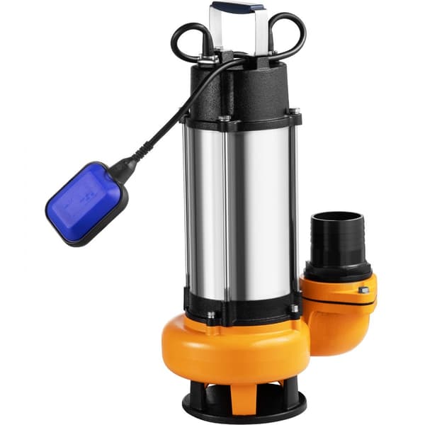 Upotettava 2200W vesipumppu, 60000L/H, 10 m johto, automaattinen kellukekytkin, kannettava ruostumaton teräs.