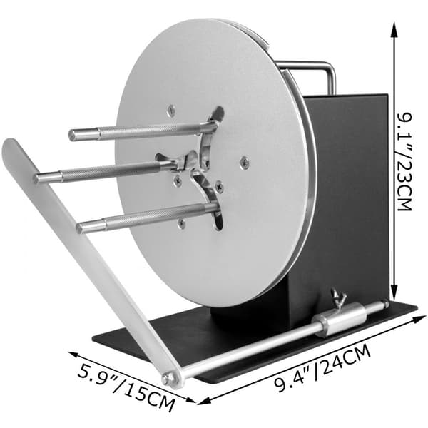 Kaksisuuntainen 120 mm tarrarullauskone, max. halkaisija 220 mm, synkronoi teollisuustulostimien kanssa.
