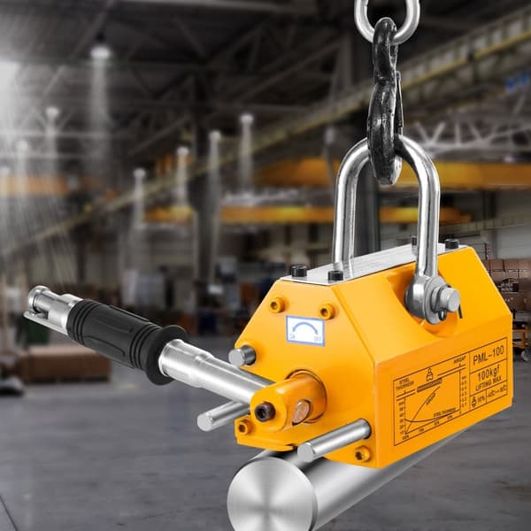 Magnetisk løfter med 220 lbs/100 kg trækkapacitet, 2,5 sikkerhedsfaktor. Neodym stål, kraftig permanent hejs magnet til butikskran og blok.