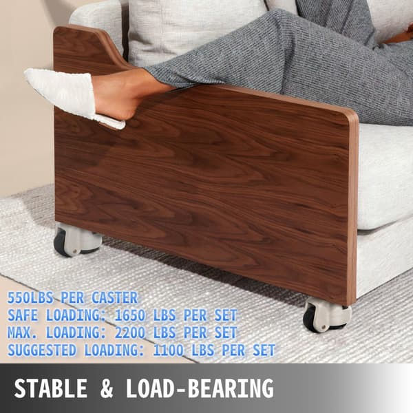 Nivelleringshjul Set med 4, 2" - Självnivellerande Heavy Duty, 1650 pund - för industriutrustning och hyllor.