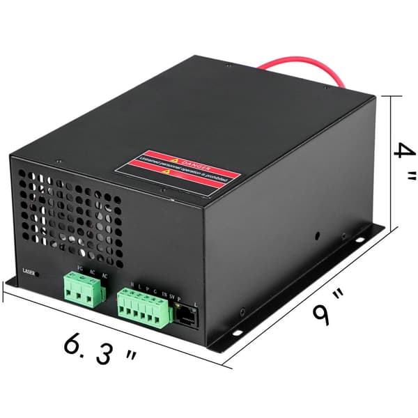 Laser Strømforsyning 100W til CO2 Laser Gravør - Effektiv Strømtilførsel til Laser Cutter og Graveren.