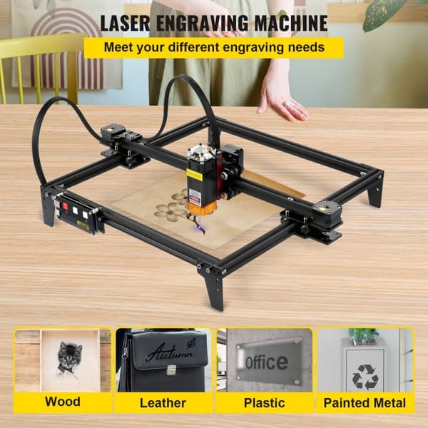 Skrivbords laserskärare 12,2"x11,8" Stort gravyrområde 5,5W lasereffekt