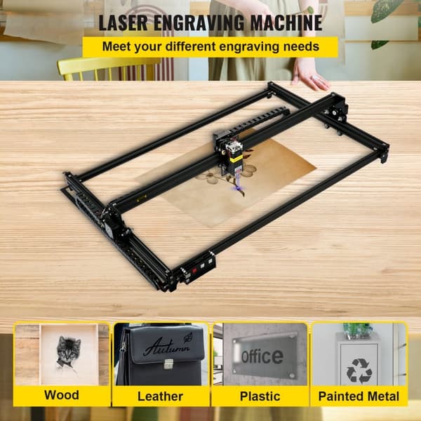 Pöytätason laserkaiverrin 18,1"x31,9" Suuri kaiverrusalue 7,5W teho. Tehokas ja tarkka!