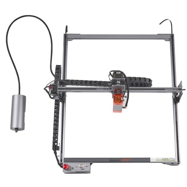 Lasergraver 10W - Kompakt maskine med roterende rulle for præcise gravearbejder.