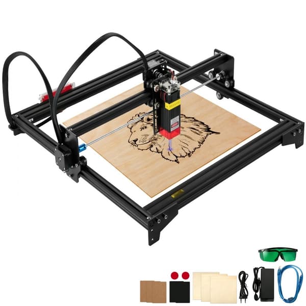 Desktop Laserskærer 16,1"x15,7" Stort graveområde med 5,5W laserkraft. Ideel til kreative projekter!
