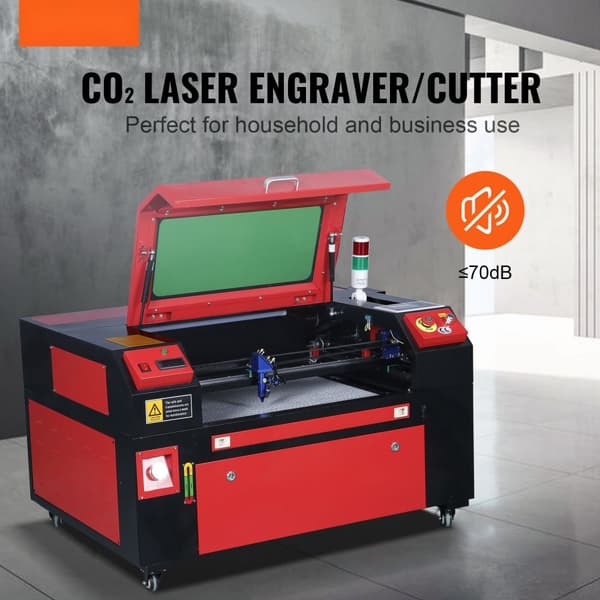 Laserskærer 60W CO2 til gravering og udskæring, 400x600 mm arbejdsområde. Effektiv maskine til præcise resultater.