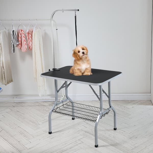 PET Grooming Bordarm med klämma, 915 x 610 mm Hund Grooming Station, hopfällbart Stativ för små och medelstora hundar.