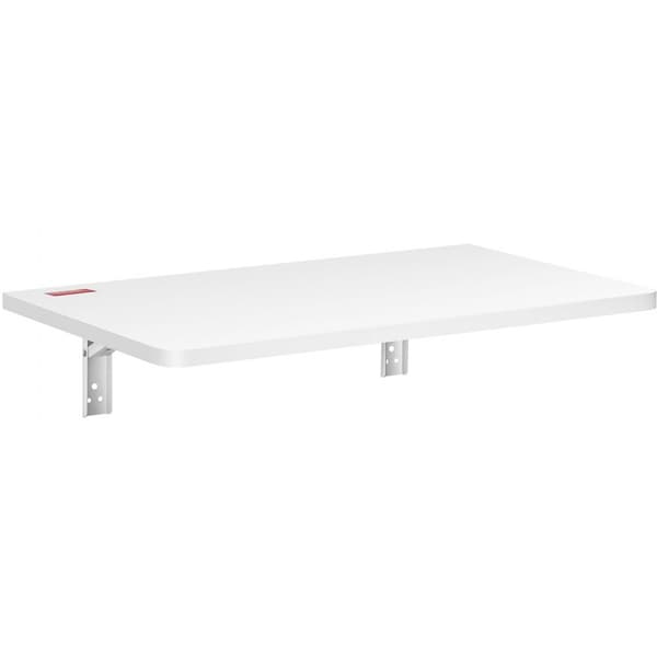 Vægmonteret sammenklappeligt bord, ideelt til spisestue, kontor eller vaskerum. Mål: 23,6” x 15,6”, robust med kulstofstålbeslag.