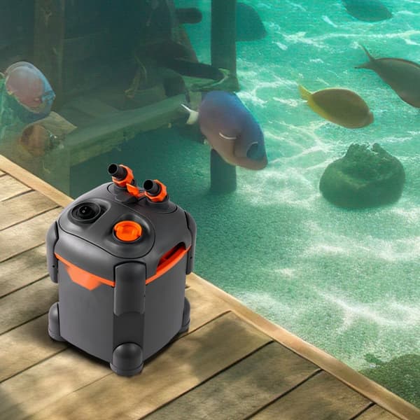 30 Gallon Akvarium Kanisterfilter 8w UV-lampa Fisktank Tyst